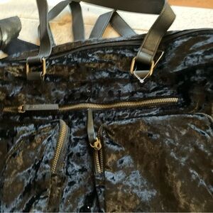 Luxurious Black Velvet Women's Backpack